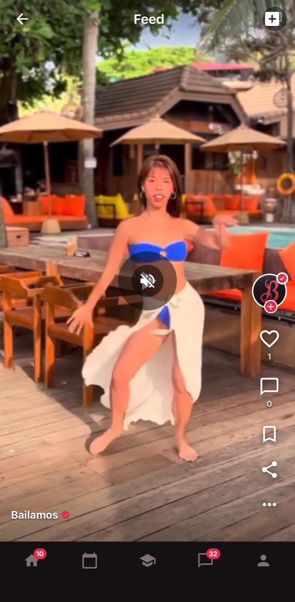 Bailar mobile app home screen
